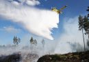Ulrika: Brandflyg hjälpte till vid skogsbranden